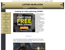 Tablet Screenshot of lotro-guru.com